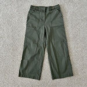 White House Black Army Green Wide Leg Pants Size 2